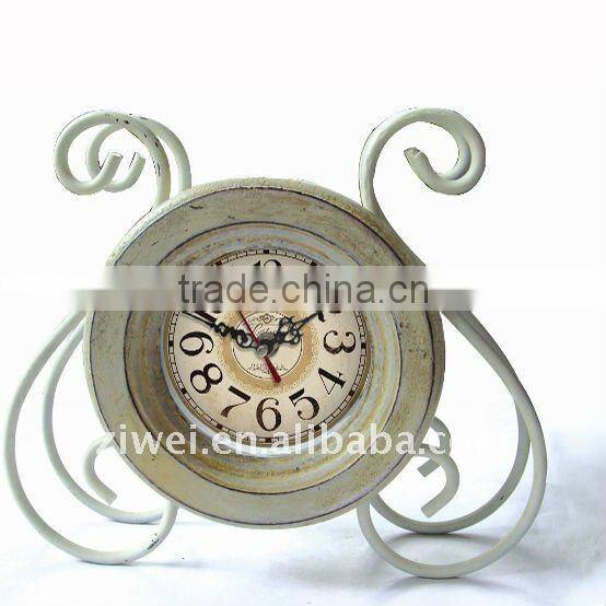 Decorative matel table clock with easel /Decorative wooden table clock with easel/Decorative table top clock
