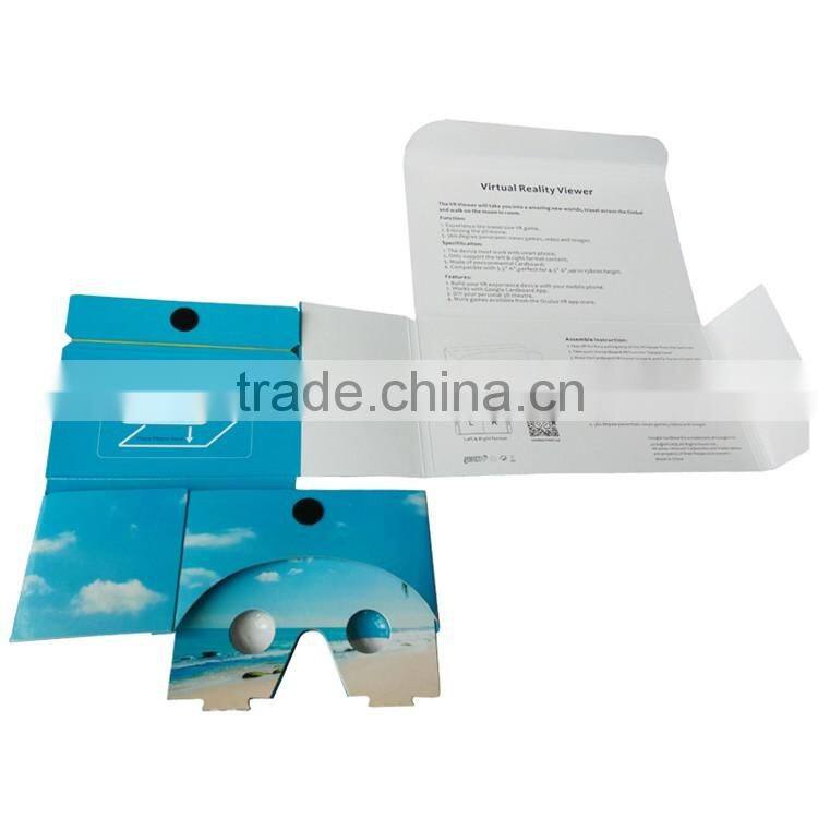 Cheap Google Cardboard VR One-Piece for 3d Glasses Virtual Reality Glasses OEM Brand Custom Christmas Gift Product Promontion