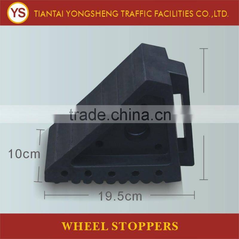 Heavy duty rubber bumper wheel chocks with Handle