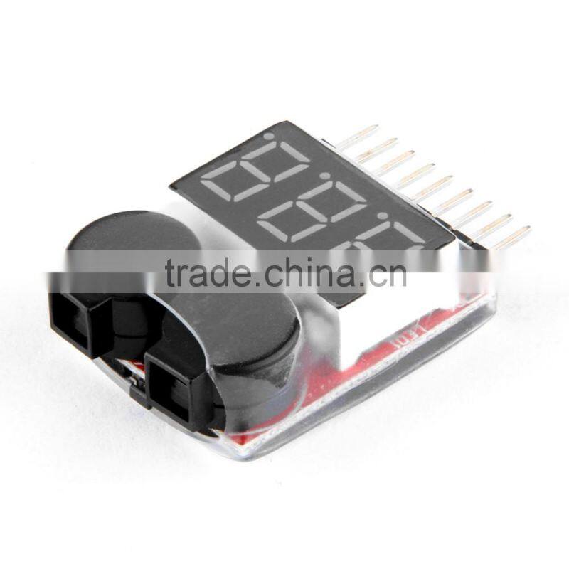 balance meter tester 1-8S Lipo Battery Tester Low Voltage Buzzer Alarm