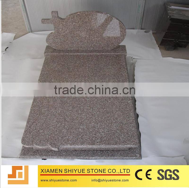 Pink granite cheap tombstone