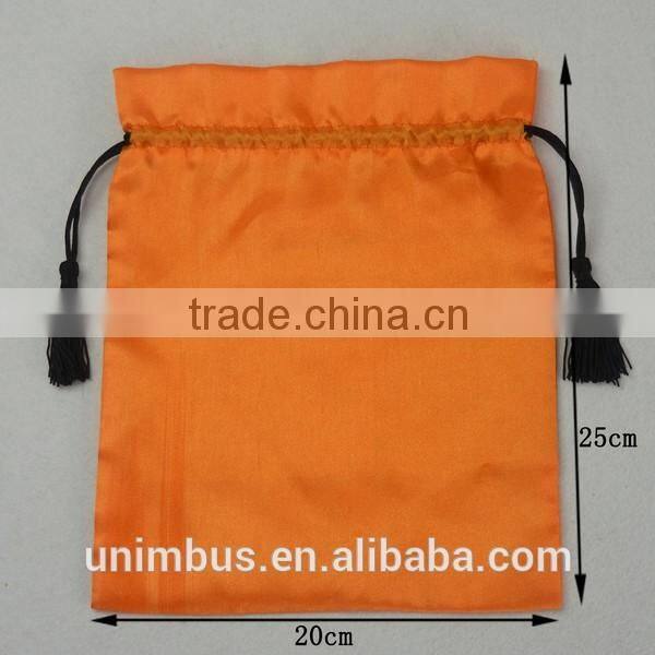 Hair Packaging Wholesale Cardboard Box and Glossy Lamination Satin Handle Paper Bag with Pink Bow