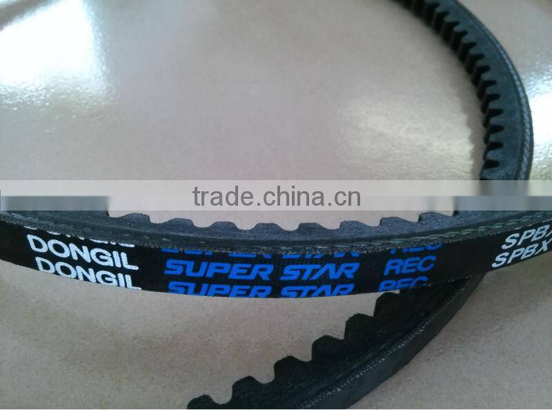 Rubber vee belt wrap vee belt