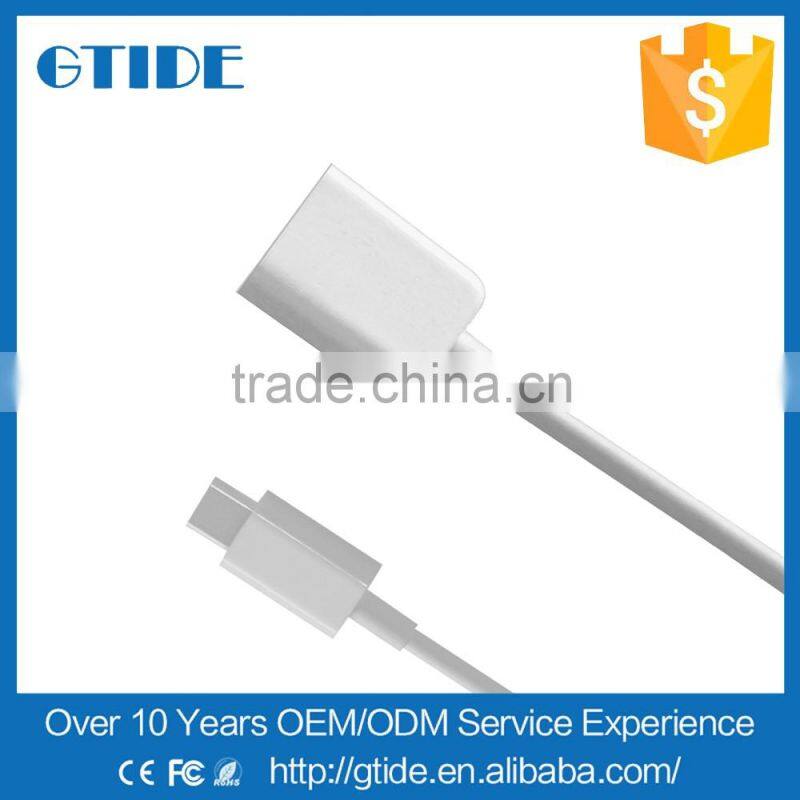 New Design USB C Type Connector OTG Data Cable,USB 3.1 Type C Type-C to USB Female Adapter Cable(15mm/customized lengh)