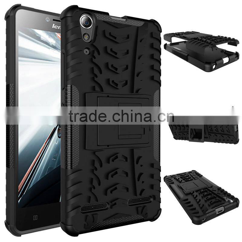 Ultra High Quality armor rugged kickstand heavy duty TPU+PC 2 in 1 case For Lenovo A6000/A6000 Plus Hard case lowest price