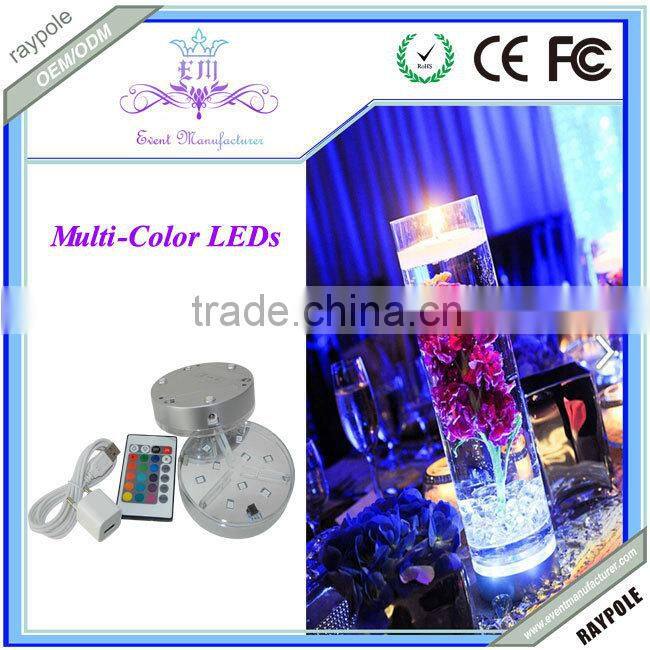 2015 Newest!!!Multi-color Wireless Remote controlled led centerpiece light for party Decoration