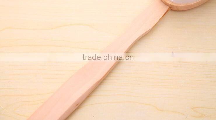 Custom wooden long removable handle boar bristle body brush