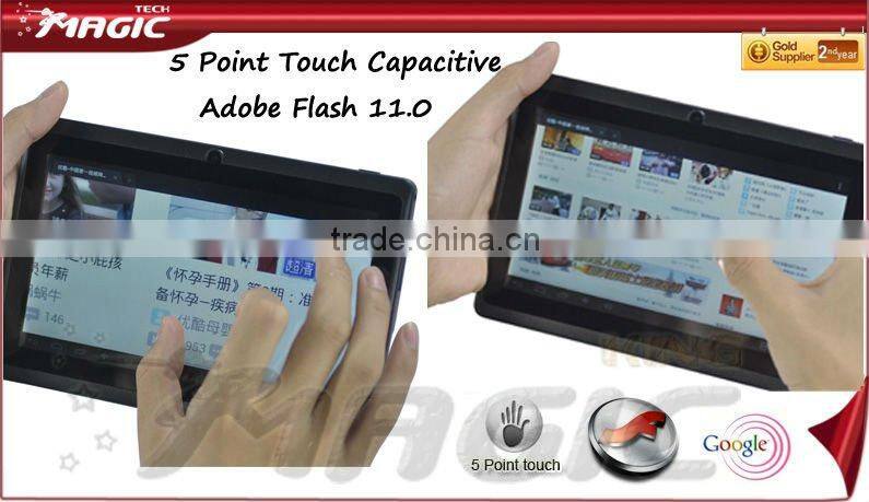 7 inch capacitive touch screen android tablet pc video call