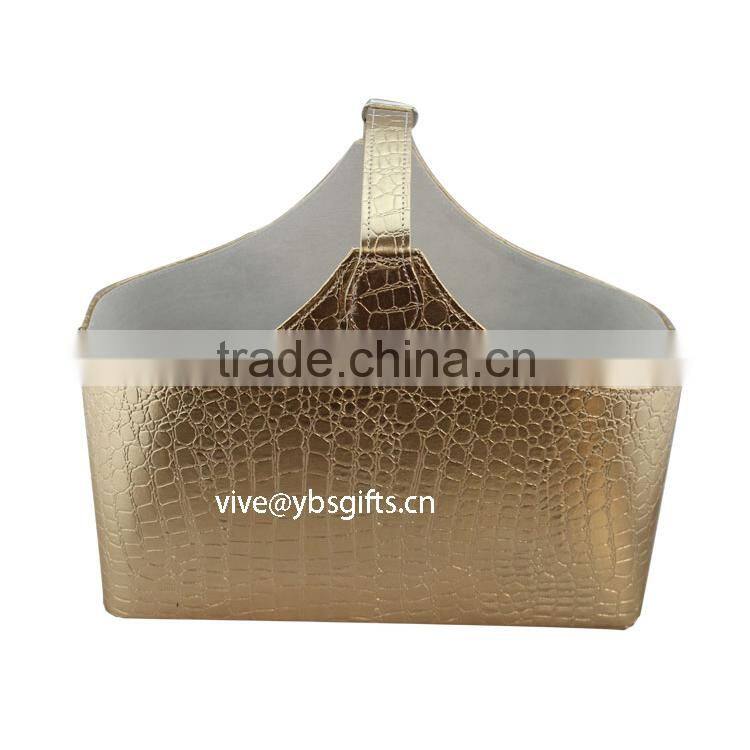 leather gift basket