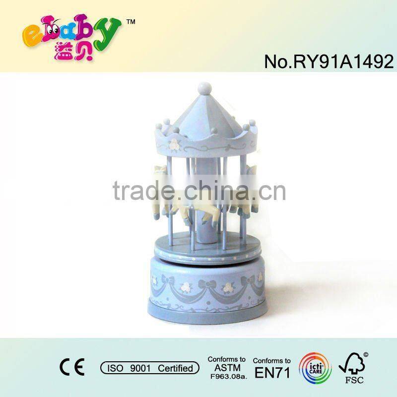 Wooden music box with Santa