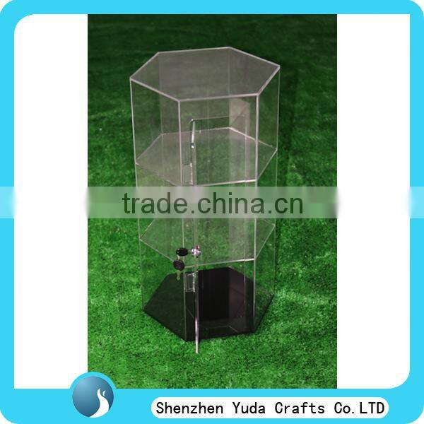 3 layers display shelves for cake and bread, wholesale clear acrylic bakery display case countertop