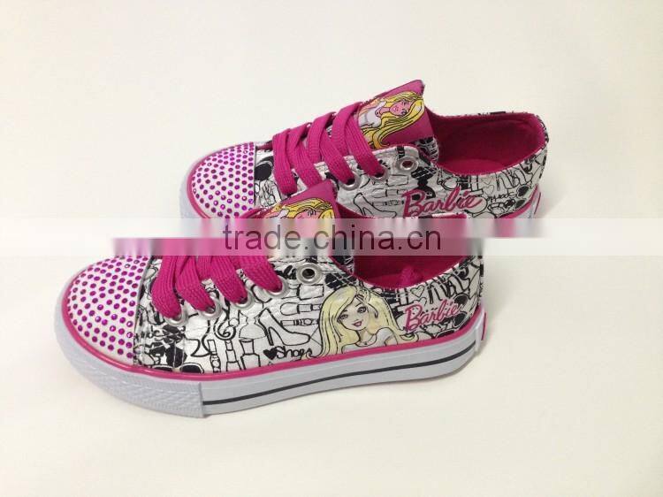 Hand painting drawing doodle canvas shoes for girls