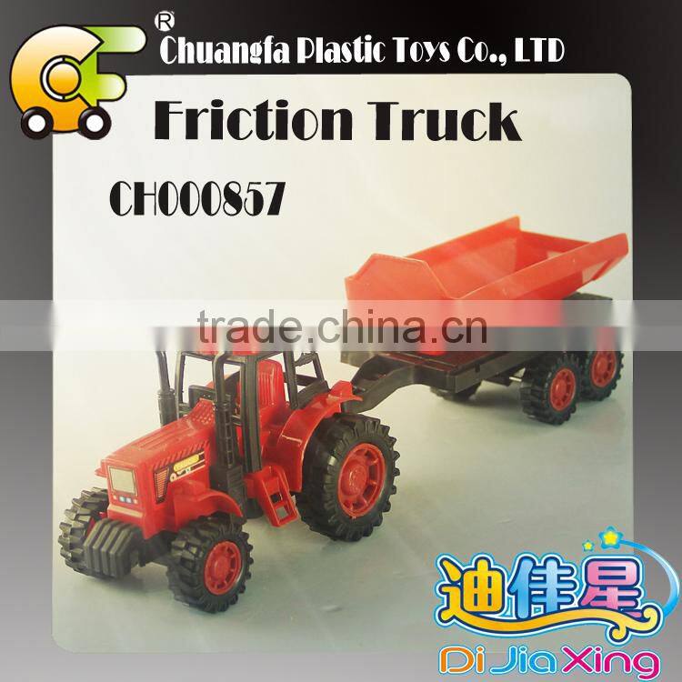 2015 good quality plastic friction farm tractor toys for kid