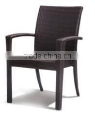 Rattan wicker hotel garden outdoor patio backyard armless chair Armless wooden handrail rattan chair