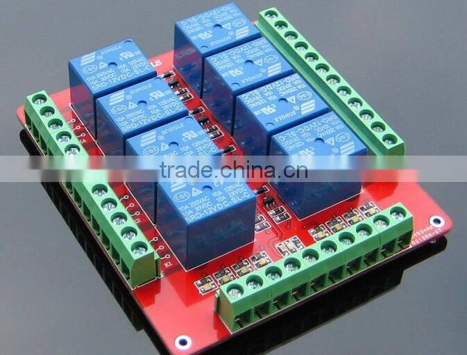 AC 250V/10A DC 30V/10A standard Bidirectional optocoupler isolation 8 relay control module