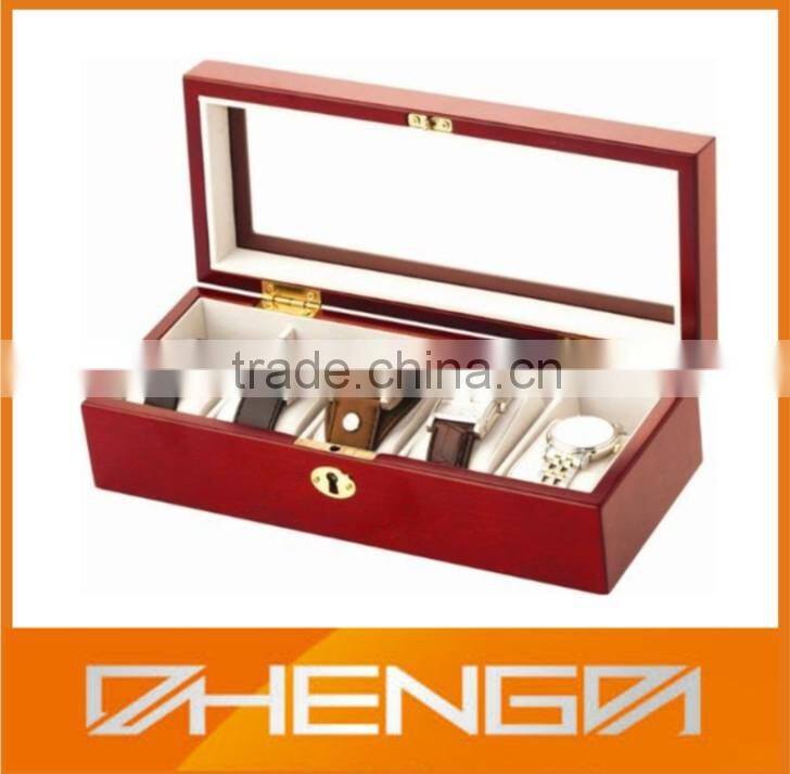 High quality guangzhou factory custom made-in-china elegant wooden watch winder box (ZDS-SJF113)