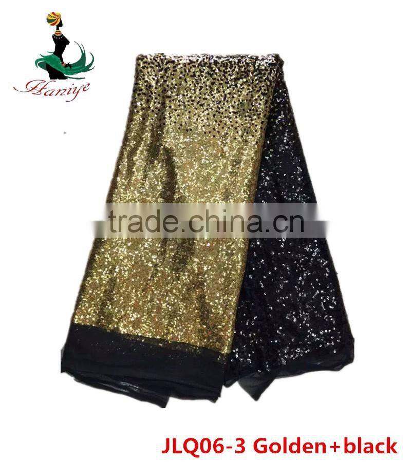 Haniye JLQ06-1/2016 Shining embroidery french tulle lace / laces fabric nigerian african style with sequins