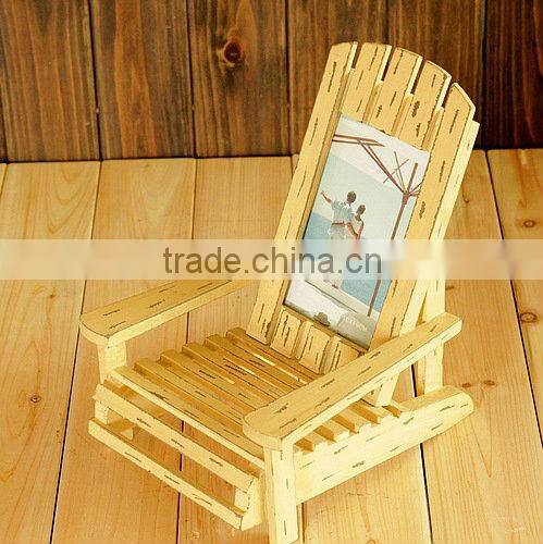 Elegant decorative solid wooden photo frame in sofa shape