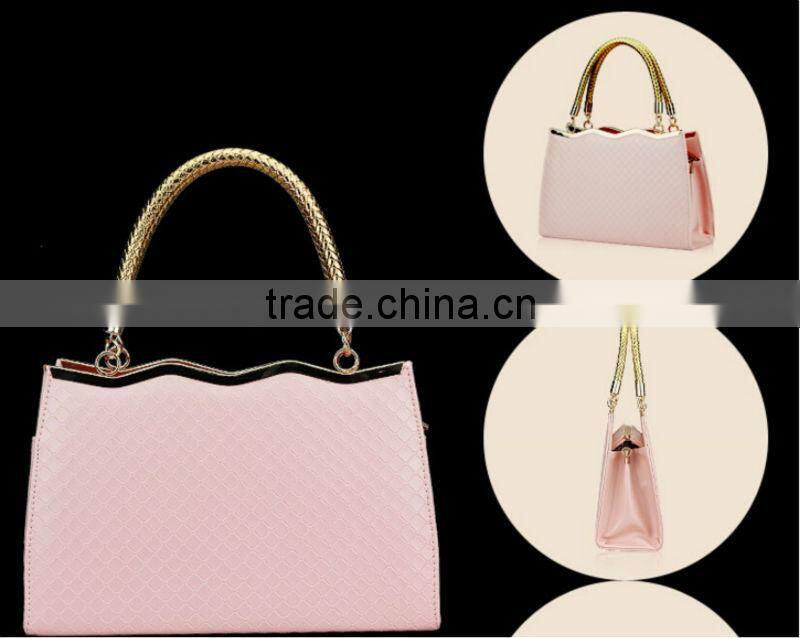 New fashion women PU handbag hard leather handbag