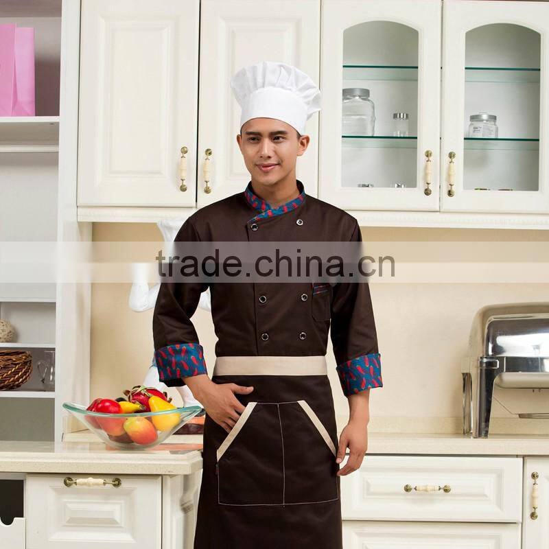 customized with good quality double breasted chef coats for sale