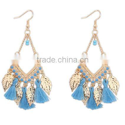 Lleaf ladies earrings wholesale jewelry tassel earrings