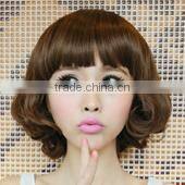 hot sale bright brown short curly wig