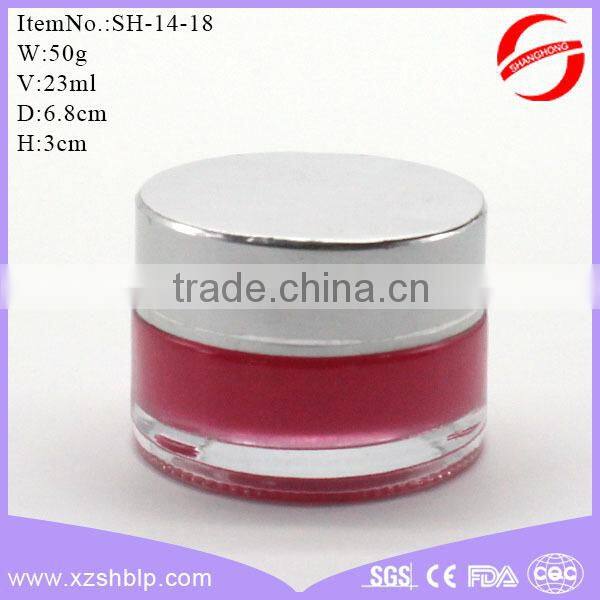 30g 50g frosted cosmetic glass jar or glass bottle for horse oil with cap