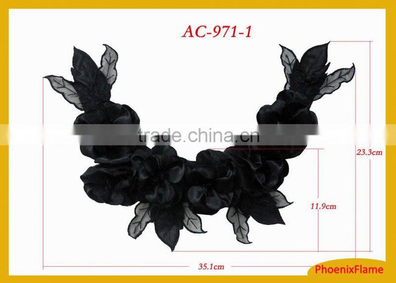 Fancy silk chiffon flower trim AC-971