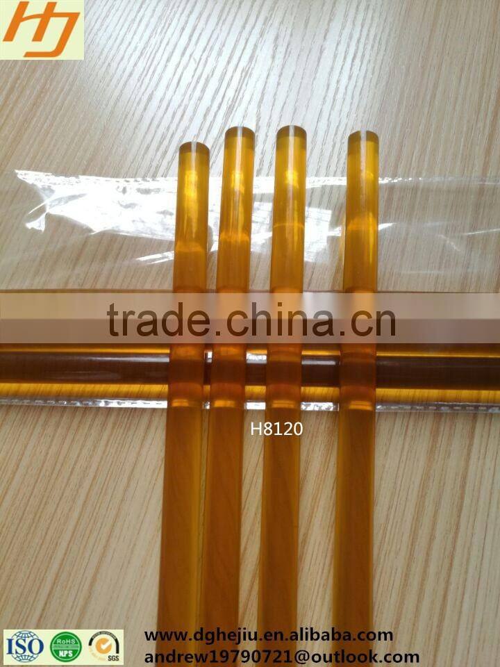China PO/EVA Amber yellow hotmelt adhesive glue stick for handicraft