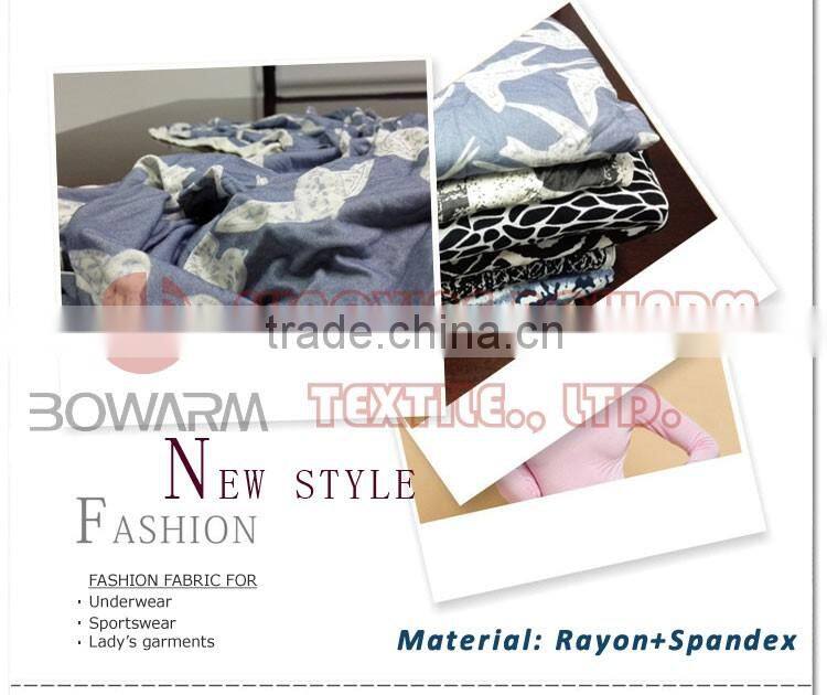 Printed Rayon Spandex Single Jersey Fabric