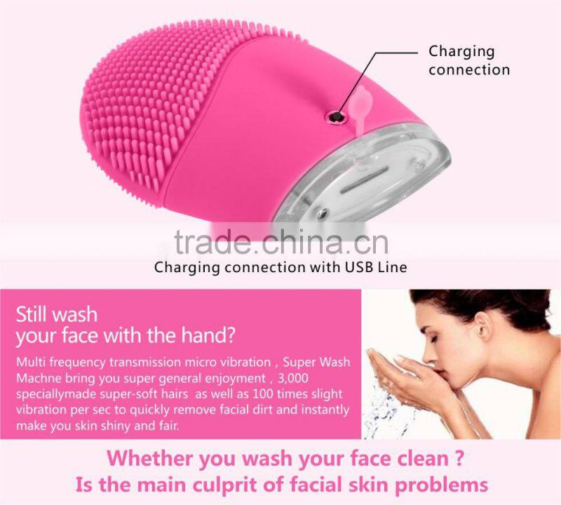 new hotsale Korea deeply cleaning facial brush for Skin care ultrasonic facial exfoliating brush / exfoliating body brush