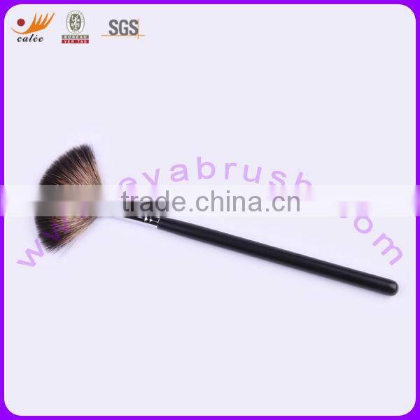 Natural Hair Small Facial Fan Brushes with Black Handle(EY-F612)