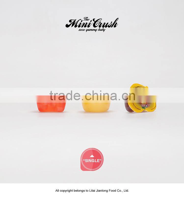 Heart shaped cup love assorted fruit jelly