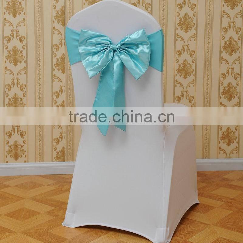 LGS031 royal blue satin chair sash wedding chair back tie for sale