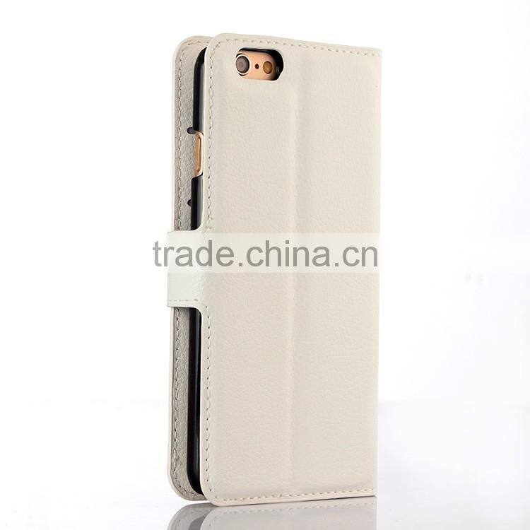 LITCHI TEXTURE Soft Wallet LEATHER Case Stand PU Leather Case For IPHONE 6/6S PLUS FLIP LEATHER BUSINESS MUTIFUNCTIONAL CASE