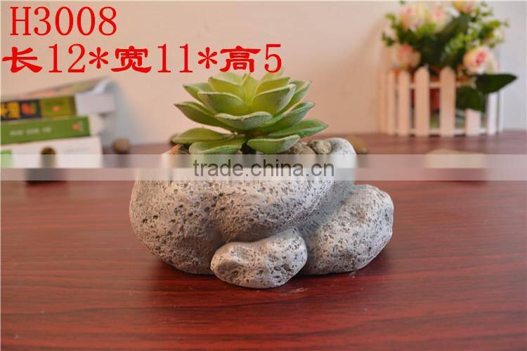 lovely decorative natural stone flower pot stone crafts
