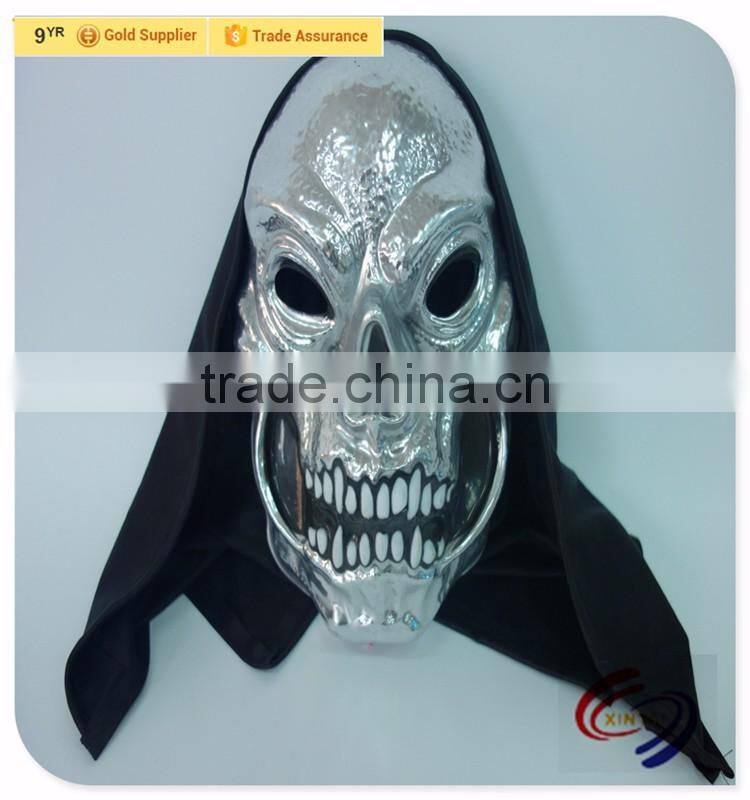 Sliver PVC Plastic Scary Halloween Party Masks for Sale