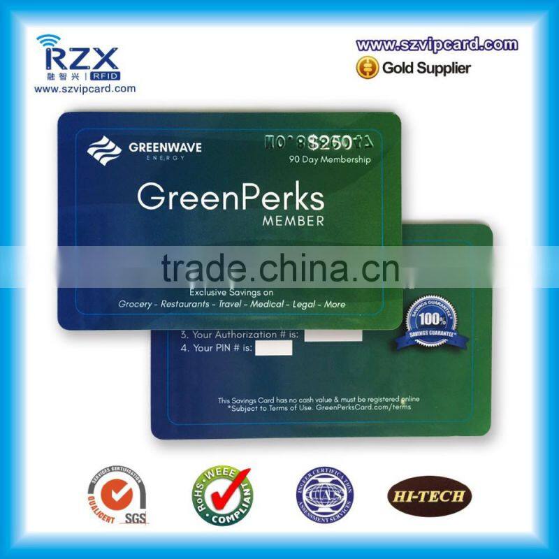 China manufacturing EPC Gen 2 Alien chip UHF rfid card