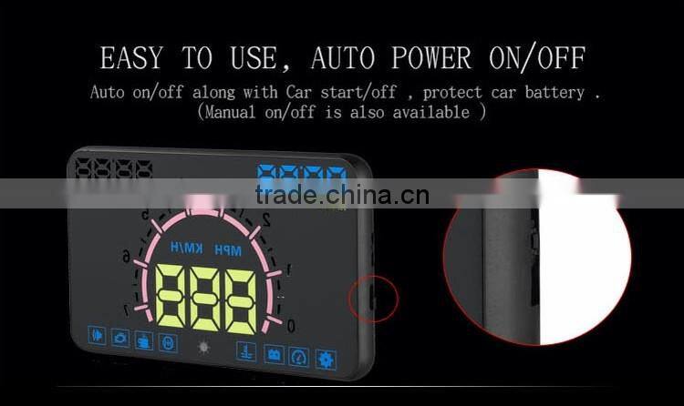 LED Digital OBD2 HUD E350 5.8" Inch Car OBD head up display HUD