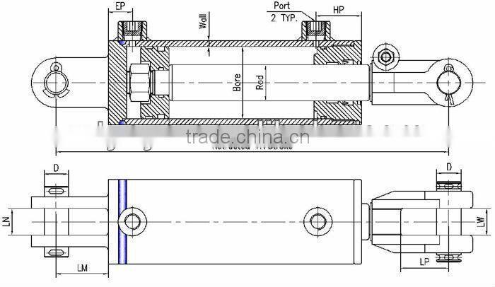 tractor loader hydrualic cylinder for farm machinery