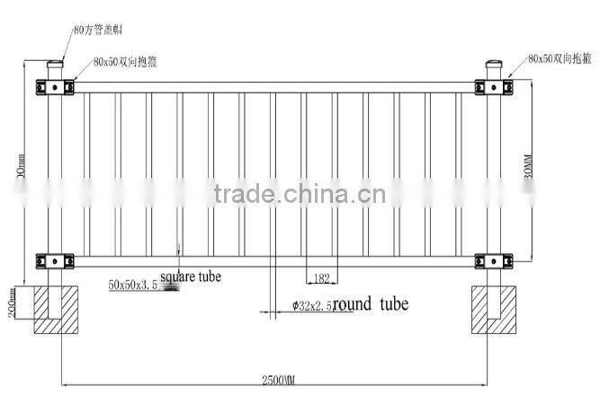 Anti-corrosion / flame-resistant FRP GRP Fence/ FRP guardrail/ FRP Handrail
