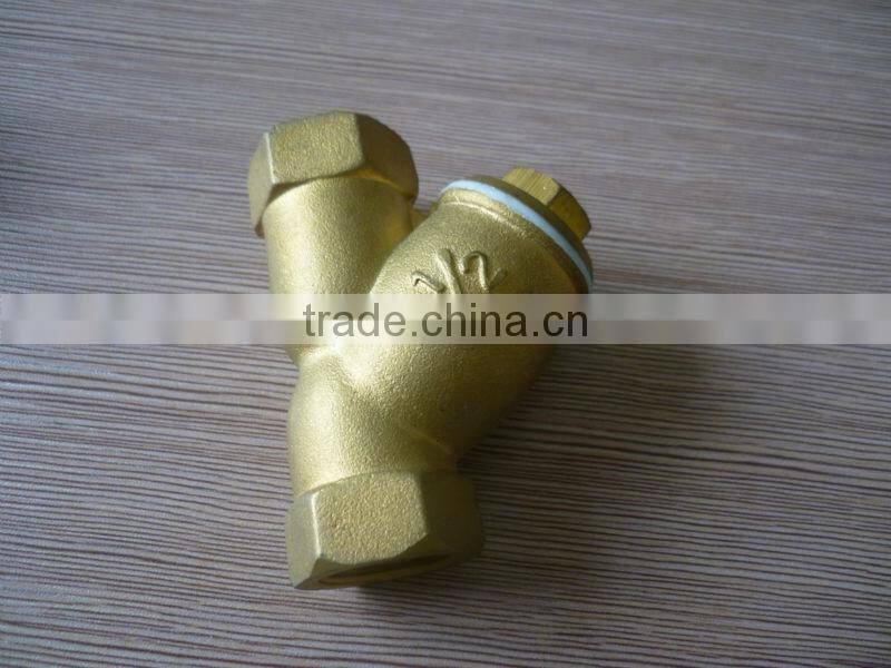 brass Y type female strainer valve