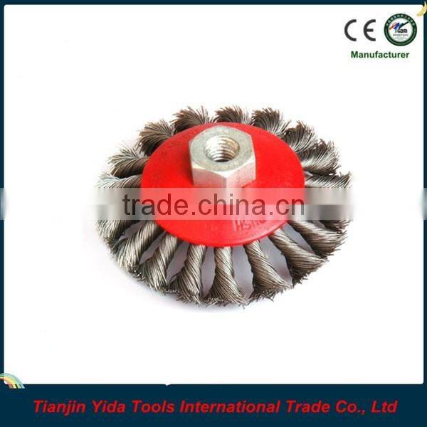 brass twisted wire cup brushes