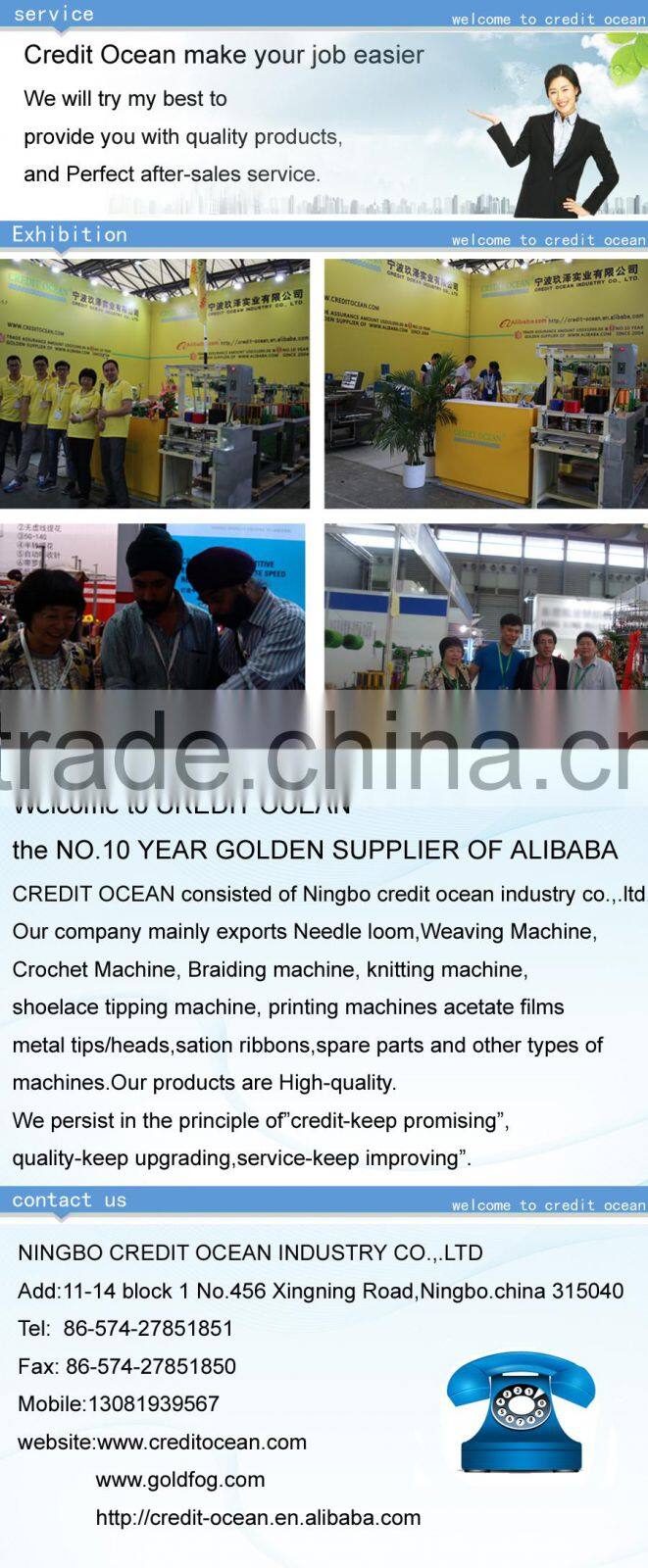 COC 762-B3 3 Bars crochet machine