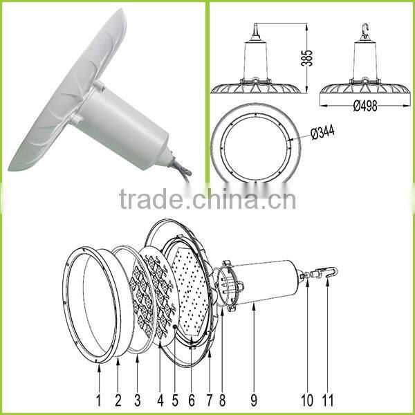 2016 new product ip65 waterproof 100W UFO led flood light housing die casting aluminum