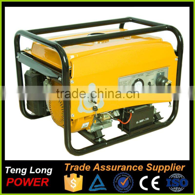 CE ISO AC Single Phase 2kw Portable Electric Start Gasoline Generator Set For Sale