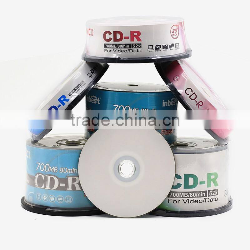 High performance Printable CD with 50 Pack for Burn Games