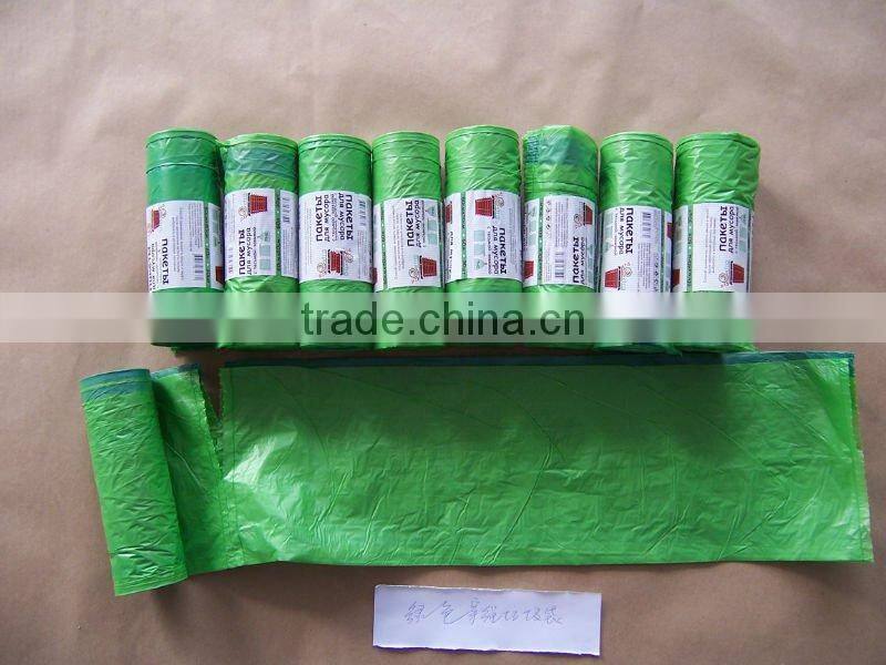 ldpe/hdpe garbage bag with drawstring on roll