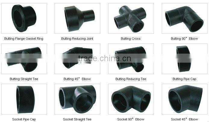 HDPE Butt Fusion Injection Equal Tee Plastic Pipe Fittings
