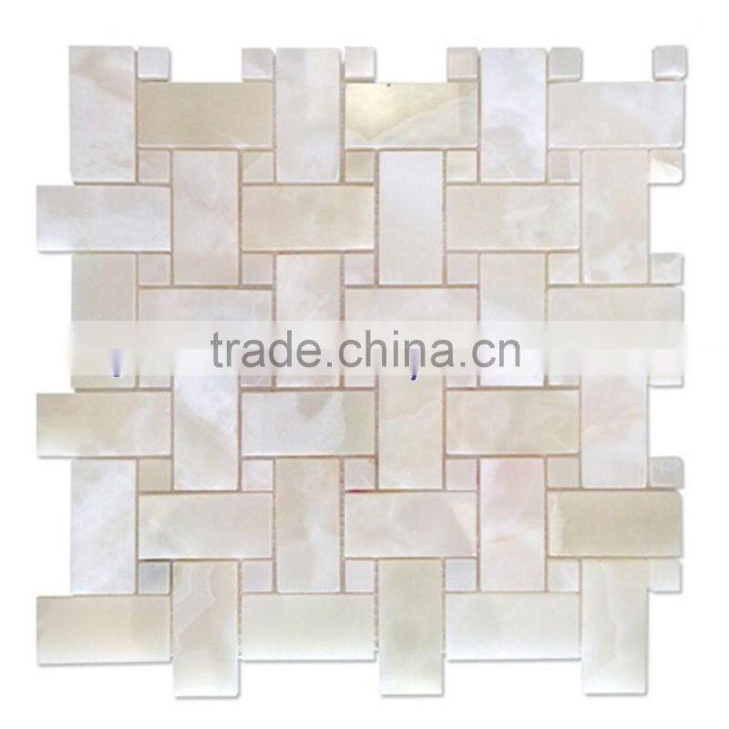 new arrive factory price WHITE ONYX MOSAIC TILES COLLECTIONS